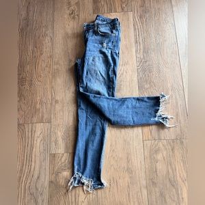 JUST BLACK Women’s Distressed Hem Jeans Size 26 Stretch Denim